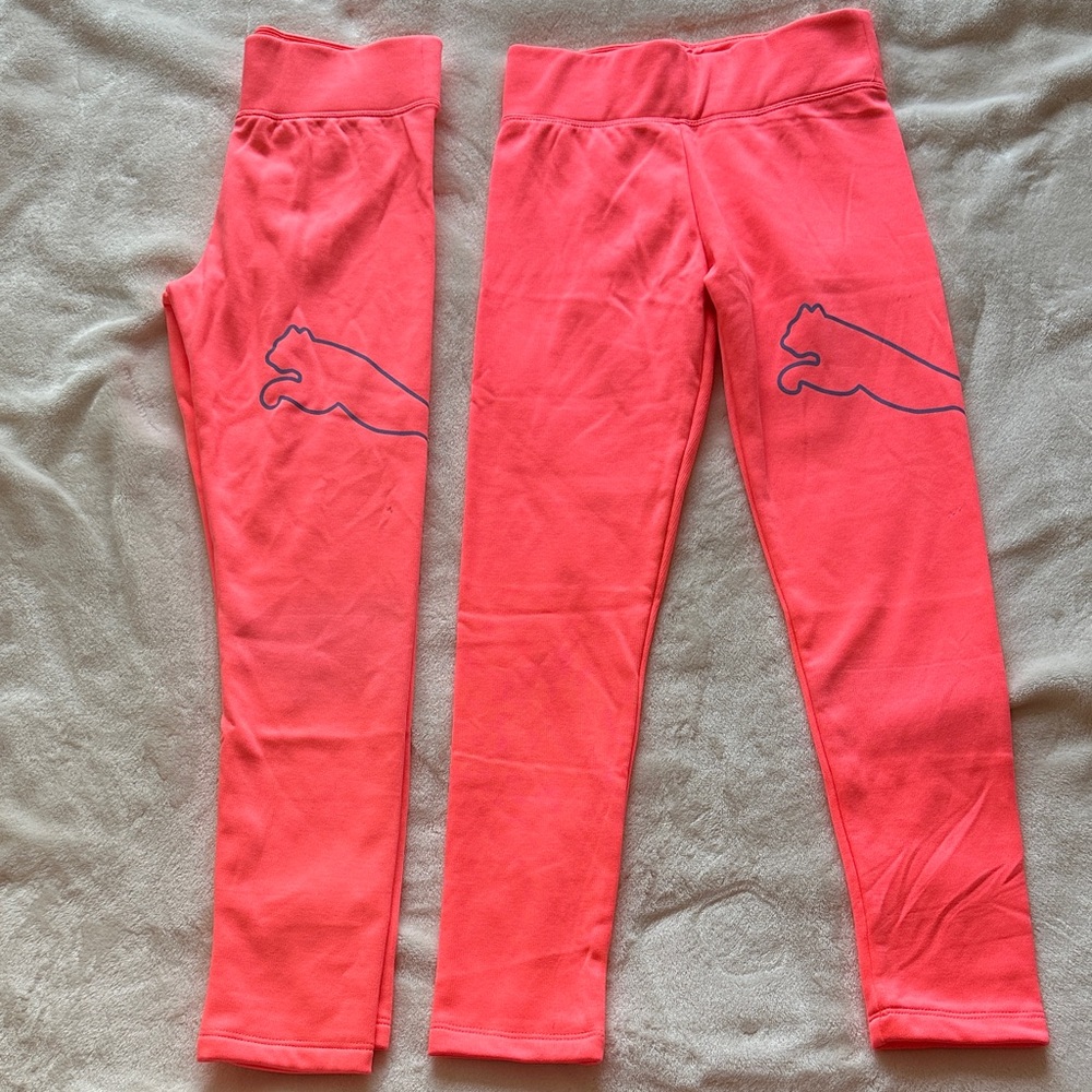 Puma Kids Bright Coral Leggings